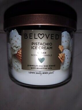 BELOVED Pistachio Ice Cream Vegan Soy Wax Scented Candle